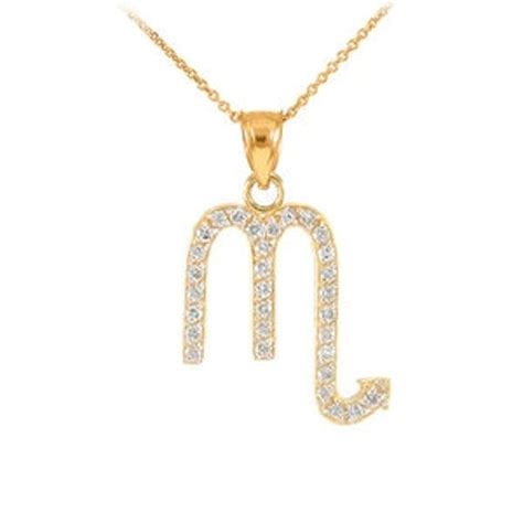 scorpio dior necklace|Moyer Collection 14KY Gold Scorpio Horoscope Diamond .